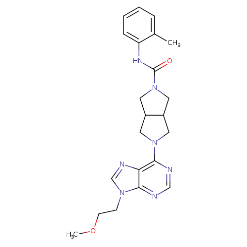 5-[9-(2-methoxyethyl)-9H-purin-6-yl]-N-(2-methylphenyl)-octahydropyrrolo[3,4-c]pyrrole-2-carboxamide