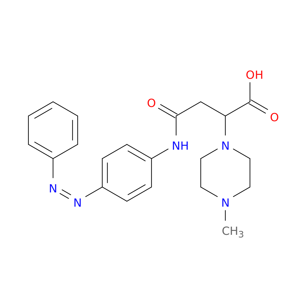 2-(4-methylpiperazin-1-yl)-3-({4-[(Z)-2-phenyldiazen-1-yl]phenyl}carbamoyl)propanoic acid