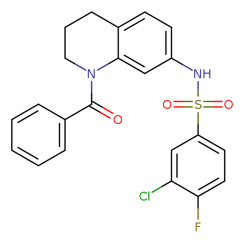 N-(1-benzoyl-1,2,3,4-tetrahydroquinolin-7-yl)-3-chloro-4-fluorobenzene-1-sulfonamide