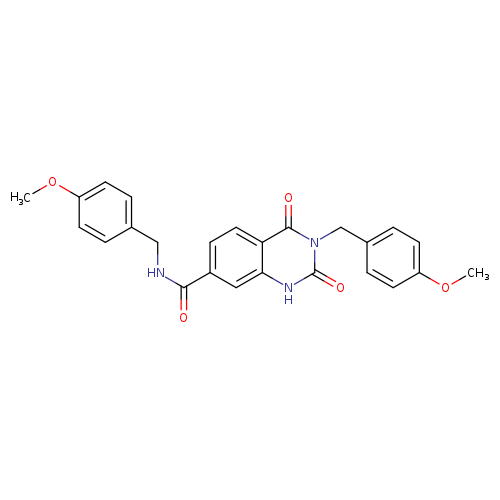 N,3-bis[(4-methoxyphenyl)methyl]-2,4-dioxo-1,2,3,4-tetrahydroquinazoline-7-carboxamide