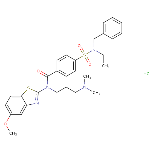 4-[benzyl(ethyl)sulfamoyl]-N-[3-(dimethylamino)propyl]-N-(5-methoxy-1,3-benzothiazol-2-yl)benzamide hydrochloride