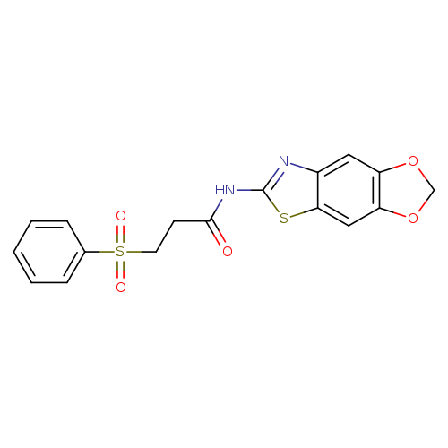 3-(benzenesulfonyl)-N-{4,6-dioxa-10-thia-12-azatricyclo[7.3.0.0^{3,7}]dodeca-1(9),2,7,11-tetraen-11-yl}propanamide