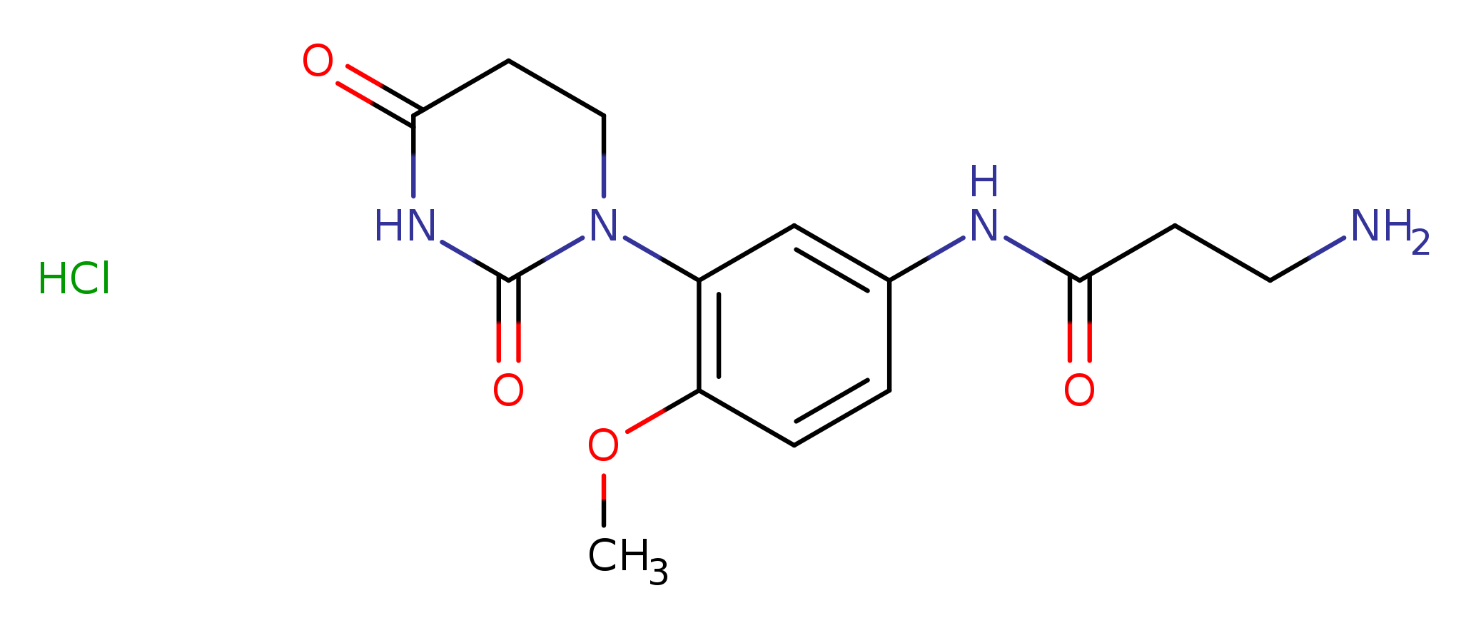 3-amino-N-[3-(2,4-dioxo-1,3-diazinan-1-yl)-4-methoxyphenyl]propanamide hydrochloride