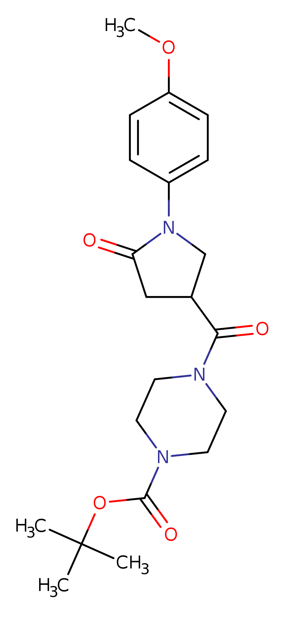 tert-butyl 4-{[1-(4-methoxyphenyl)-5-oxopyrrolidin-3-yl]carbonyl}piperazine-1-carboxylate