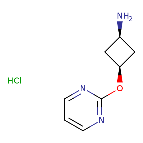 3-(pyrimidin-2-yloxy)cyclobutan-1-amine hydrochloride, cis