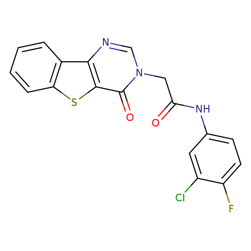 N-(3-chloro-4-fluorophenyl)-2-{6-oxo-8-thia-3,5-diazatricyclo[7.4.0.0^{2,7}]trideca-1(13),2(7),3,9,11-pentaen-5-yl}acetamide