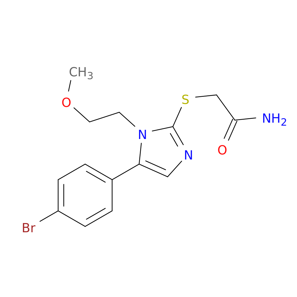 2-{[5-(4-bromophenyl)-1-(2-methoxyethyl)-1H-imidazol-2-yl]sulfanyl}acetamide