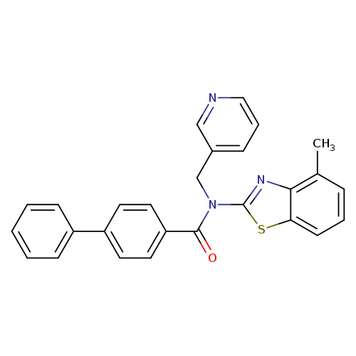 N-(4-methyl-1,3-benzothiazol-2-yl)-N-[(pyridin-3-yl)methyl]-[1,1'-biphenyl]-4-carboxamide