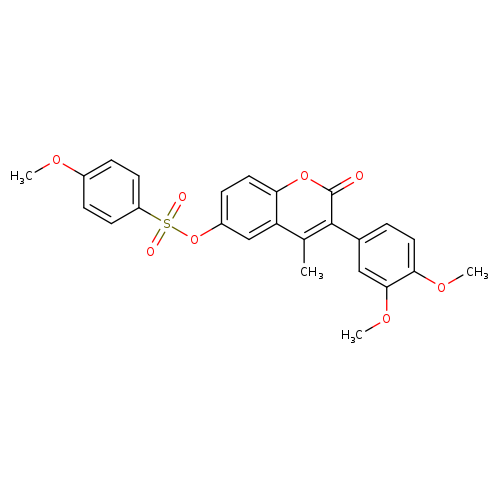 3-(3,4-dimethoxyphenyl)-4-methyl-2-oxo-2H-chromen-6-yl 4-methoxybenzene-1-sulfonate