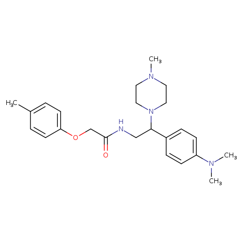 N-{2-[4-(dimethylamino)phenyl]-2-(4-methylpiperazin-1-yl)ethyl}-2-(4-methylphenoxy)acetamide