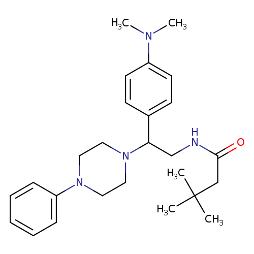 N-{2-[4-(dimethylamino)phenyl]-2-(4-phenylpiperazin-1-yl)ethyl}-3,3-dimethylbutanamide