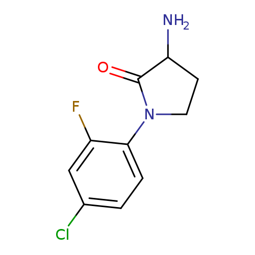 3-amino-1-(4-chloro-2-fluorophenyl)pyrrolidin-2-one