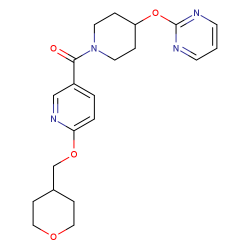 2-[(1-{6-[(oxan-4-yl)methoxy]pyridine-3-carbonyl}piperidin-4-yl)oxy]pyrimidine