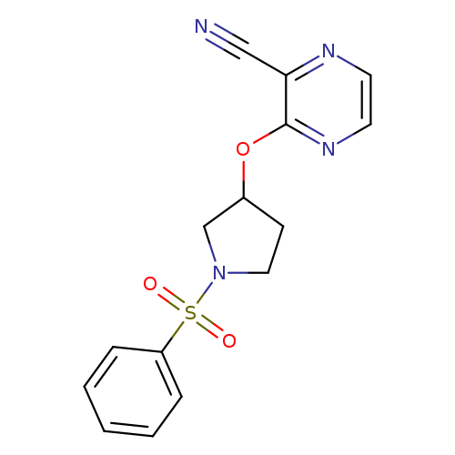 3-{[1-(benzenesulfonyl)pyrrolidin-3-yl]oxy}pyrazine-2-carbonitrile