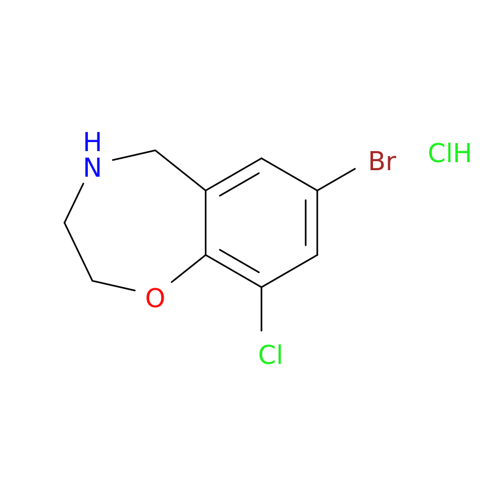 7-bromo-9-chloro-2,3,4,5-tetrahydro-1,4-benzoxazepine hydrochloride