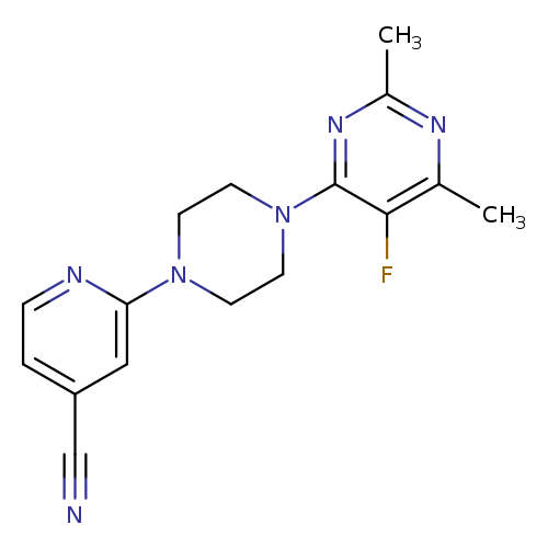 2-[4-(5-fluoro-2,6-dimethylpyrimidin-4-yl)piperazin-1-yl]pyridine-4-carbonitrile