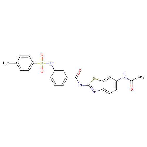 N-(6-acetamido-1,3-benzothiazol-2-yl)-3-(4-methylbenzenesulfonamido)benzamide