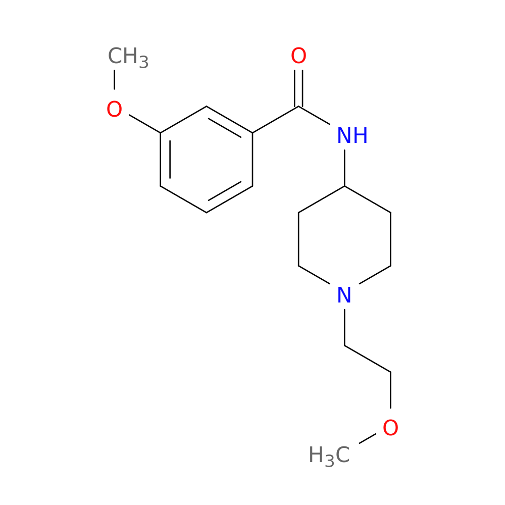 3-methoxy-N-[1-(2-methoxyethyl)piperidin-4-yl]benzamide
