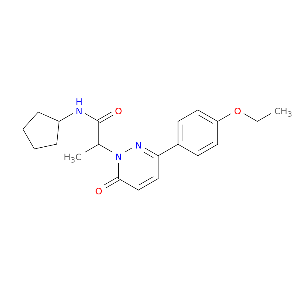 N-cyclopentyl-2-[3-(4-ethoxyphenyl)-6-oxo-1,6-dihydropyridazin-1-yl]propanamide