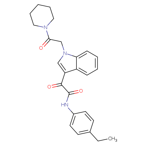 N-(4-ethylphenyl)-2-oxo-2-{1-[2-oxo-2-(piperidin-1-yl)ethyl]-1H-indol-3-yl}acetamide