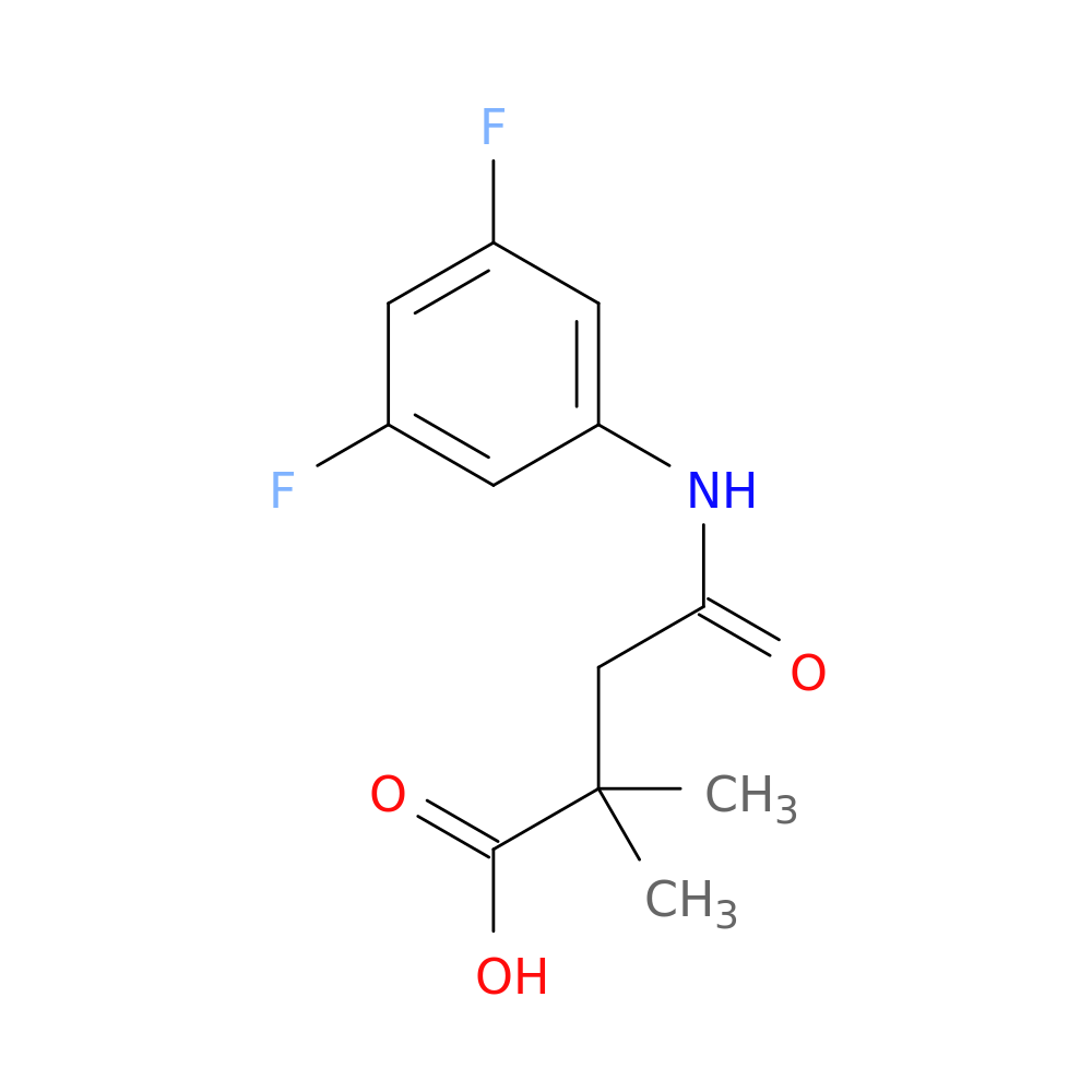 3-[(3,5-difluorophenyl)carbamoyl]-2,2-dimethylpropanoic acid