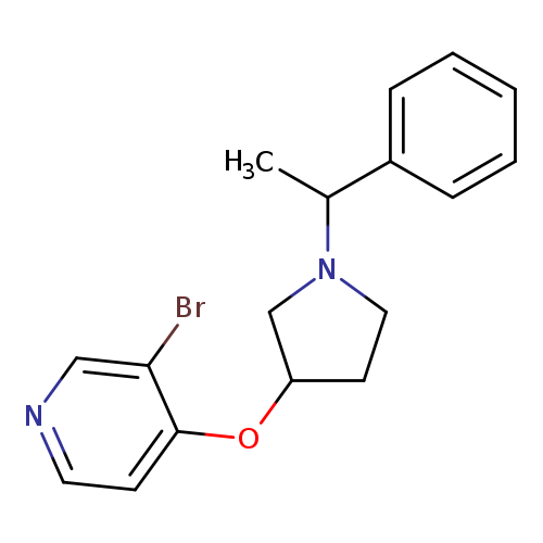 3-bromo-4-{[1-(1-phenylethyl)pyrrolidin-3-yl]oxy}pyridine