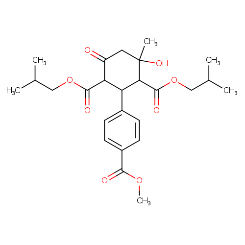 diisobutyl 4-hydroxy-2-[4-(methoxycarbonyl)phenyl]-4-methyl-6-oxo-1,3-cyclohexanedicarboxylate