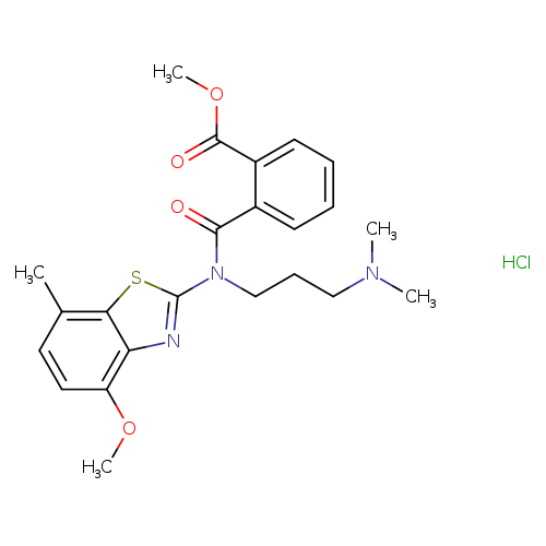 methyl 2-{[3-(dimethylamino)propyl](4-methoxy-7-methyl-1,3-benzothiazol-2-yl)carbamoyl}benzoate hydrochloride