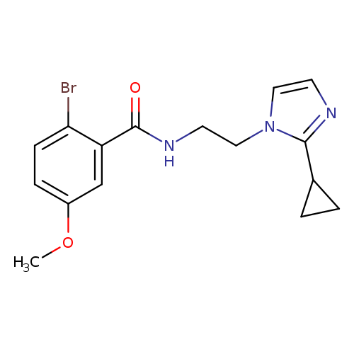 2-bromo-N-[2-(2-cyclopropyl-1H-imidazol-1-yl)ethyl]-5-methoxybenzamide