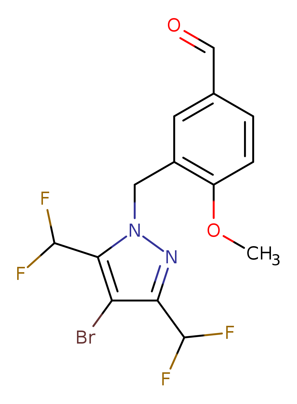 3-{[4-bromo-3,5-bis(difluoromethyl)-1H-pyrazol-1-yl]methyl}-4-methoxybenzaldehyde