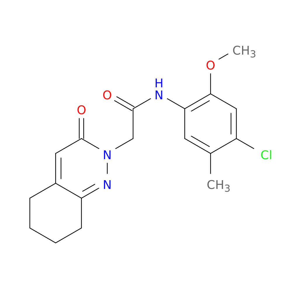 N-(4-chloro-2-methoxy-5-methylphenyl)-2-(3-oxo-2,3,5,6,7,8-hexahydrocinnolin-2-yl)acetamide