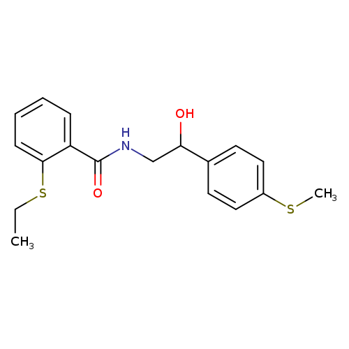 2-(ethylsulfanyl)-N-{2-hydroxy-2-[4-(methylsulfanyl)phenyl]ethyl}benzamide