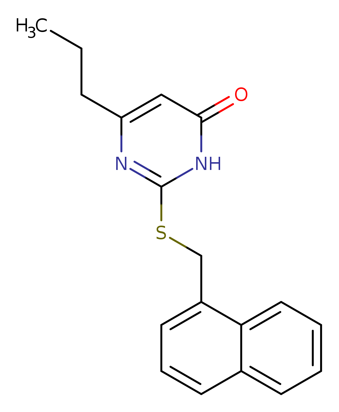2-{[(naphthalen-1-yl)methyl]sulfanyl}-6-propyl-3,4-dihydropyrimidin-4-one