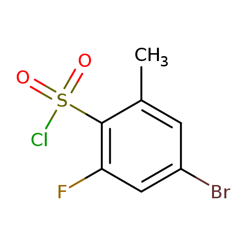 4-bromo-2-fluoro-6-methylbenzene-1-sulfonylchloride