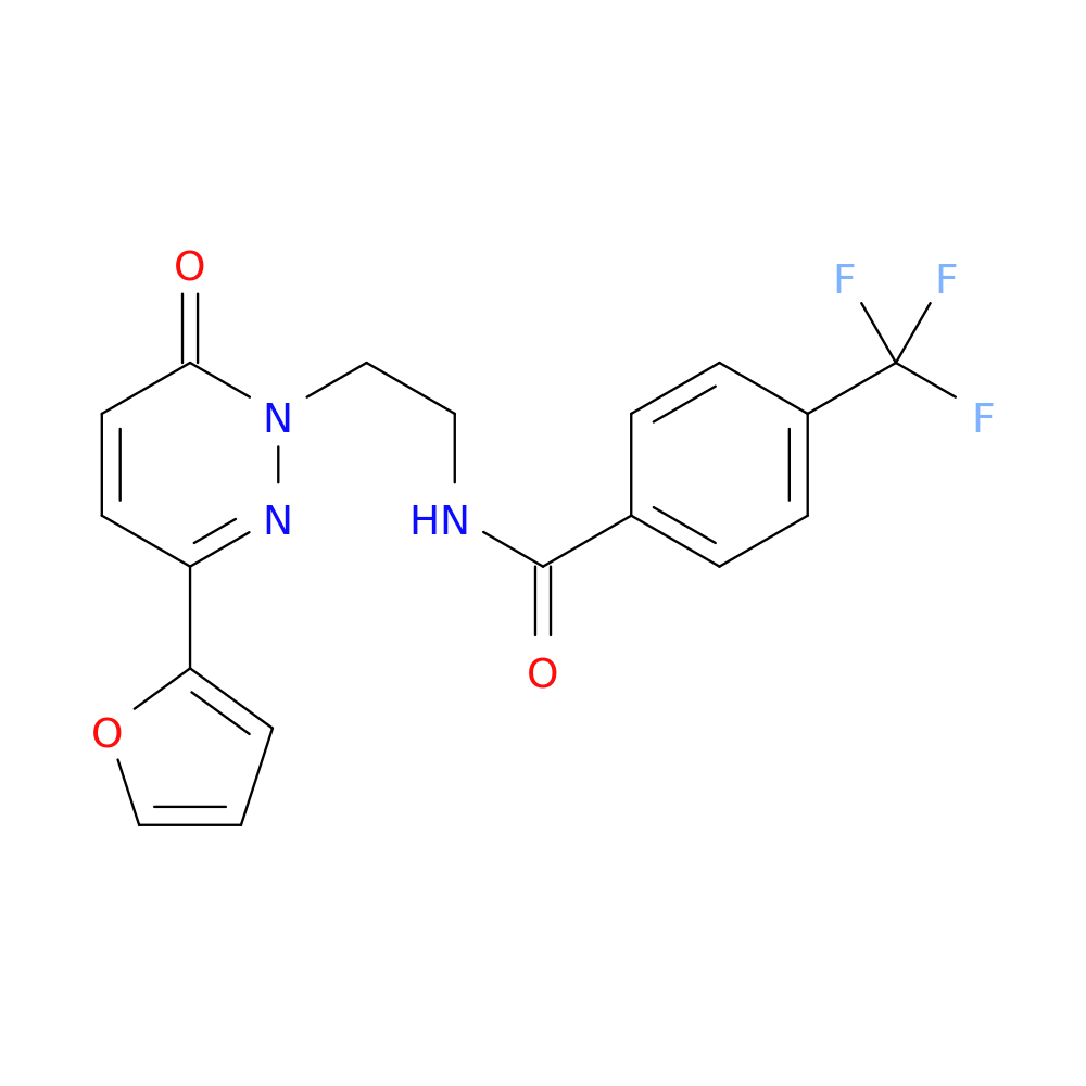 N-{2-[3-(furan-2-yl)-6-oxo-1,6-dihydropyridazin-1-yl]ethyl}-4-(trifluoromethyl)benzamide