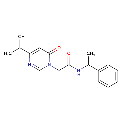 2-[6-oxo-4-(propan-2-yl)-1,6-dihydropyrimidin-1-yl]-N-(1-phenylethyl)acetamide