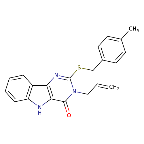 2-{[(4-methylphenyl)methyl]sulfanyl}-3-(prop-2-en-1-yl)-3H,4H,5H-pyrimido[5,4-b]indol-4-one
