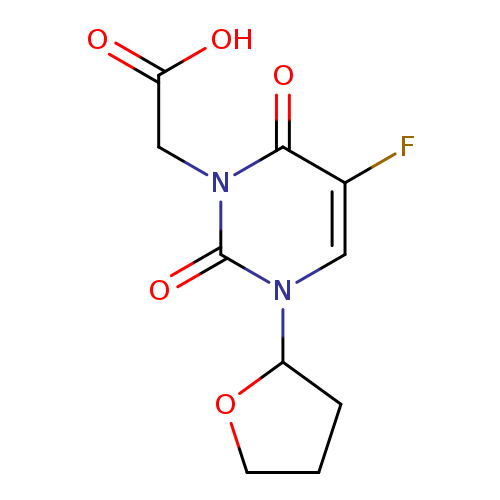 2-[5-fluoro-2,6-dioxo-3-(oxolan-2-yl)-1,2,3,6-tetrahydropyrimidin-1-yl]acetic acid