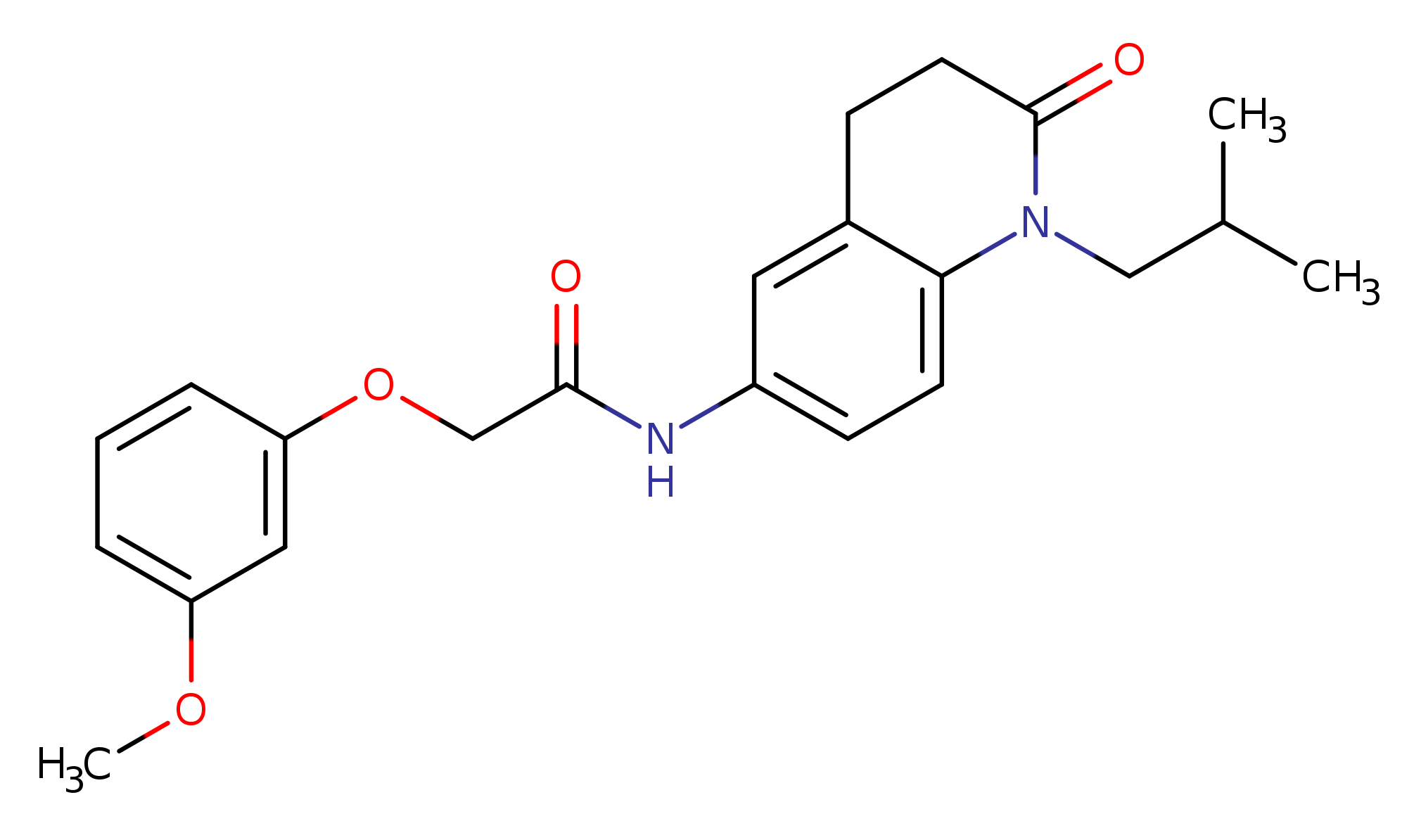 2-(3-methoxyphenoxy)-N-[1-(2-methylpropyl)-2-oxo-1,2,3,4-tetrahydroquinolin-6-yl]acetamide
