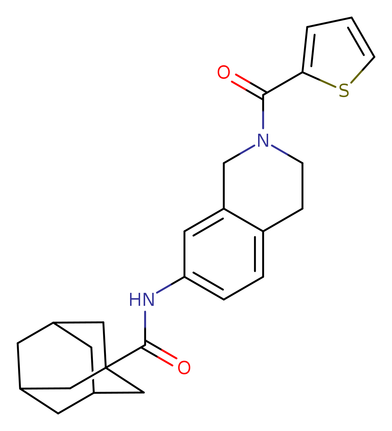 N-[2-(thiophene-2-carbonyl)-1,2,3,4-tetrahydroisoquinolin-7-yl]adamantane-1-carboxamide