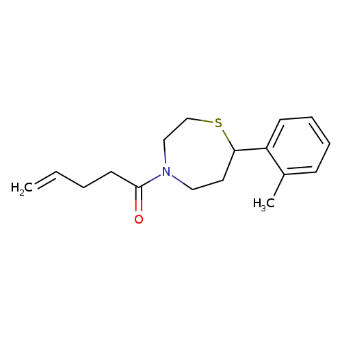 1-[7-(2-methylphenyl)-1,4-thiazepan-4-yl]pent-4-en-1-one
