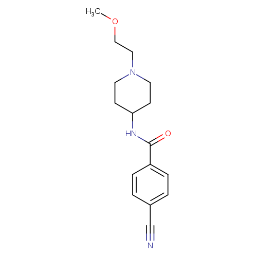 4-cyano-N-[1-(2-methoxyethyl)piperidin-4-yl]benzamide