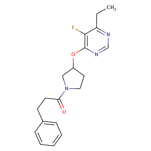 1-{3-[(6-ethyl-5-fluoropyrimidin-4-yl)oxy]pyrrolidin-1-yl}-3-phenylpropan-1-one