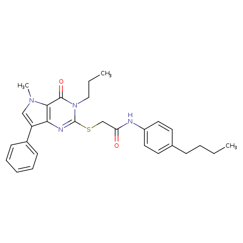 N-(4-butylphenyl)-2-({5-methyl-4-oxo-7-phenyl-3-propyl-3H,4H,5H-pyrrolo[3,2-d]pyrimidin-2-yl}sulfanyl)acetamide