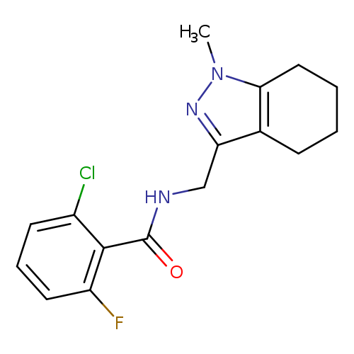 2-chloro-6-fluoro-N-[(1-methyl-4,5,6,7-tetrahydro-1H-indazol-3-yl)methyl]benzamide