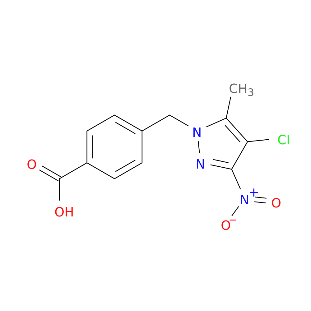 4-[(4-chloro-5-methyl-3-nitro-1H-pyrazol-1-yl)methyl]benzoic acid
