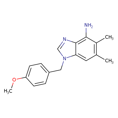 1-[(4-methoxyphenyl)methyl]-5,6-dimethyl-1H-1,3-benzodiazol-4-amine