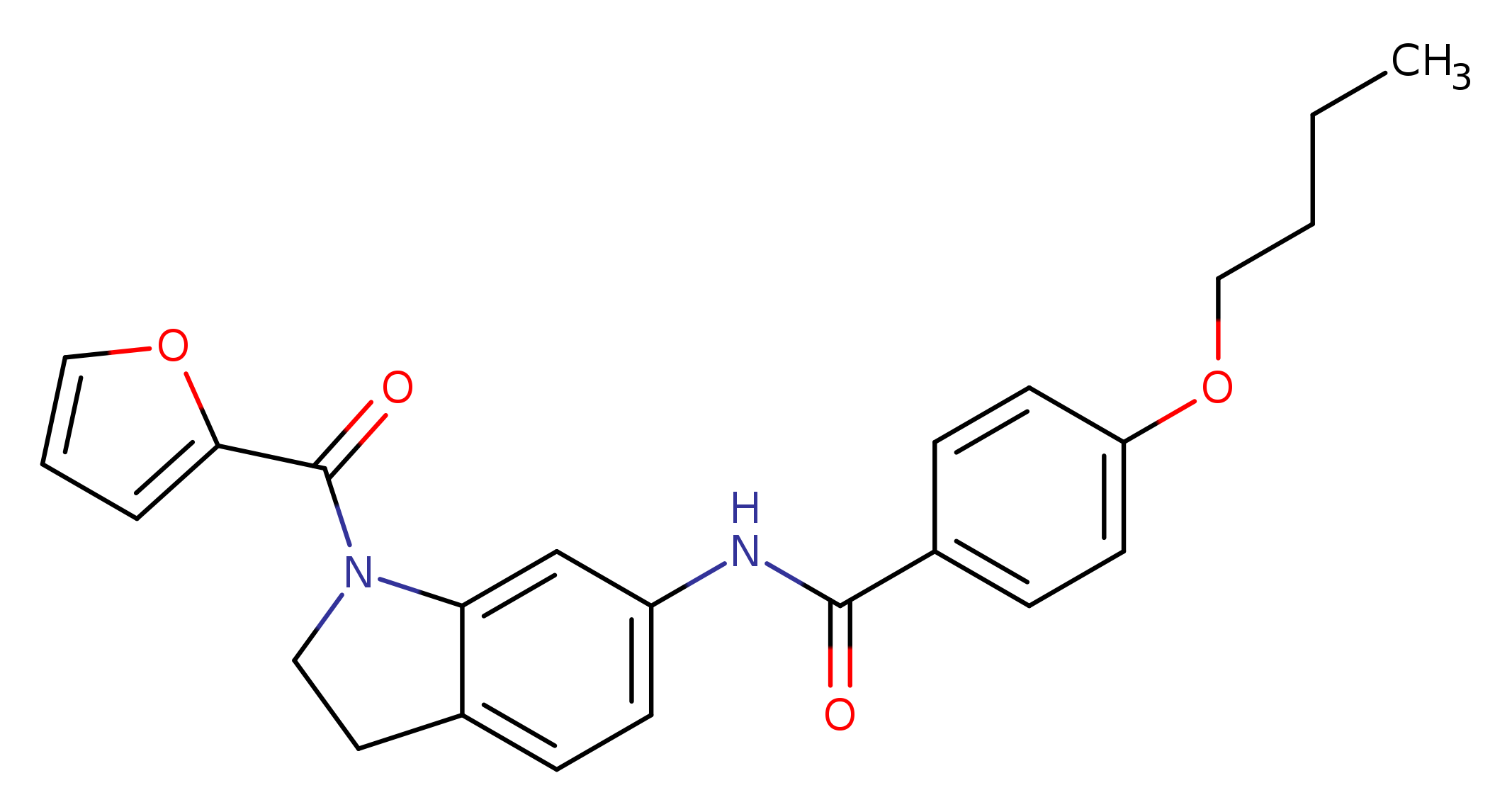 4-butoxy-N-[1-(furan-2-carbonyl)-2,3-dihydro-1H-indol-6-yl]benzamide
