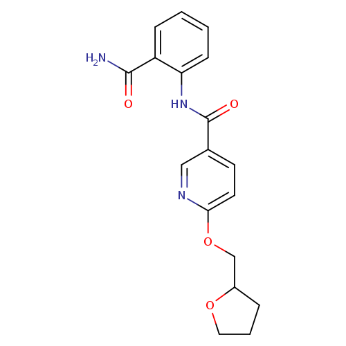 N-(2-carbamoylphenyl)-6-[(oxolan-2-yl)methoxy]pyridine-3-carboxamide