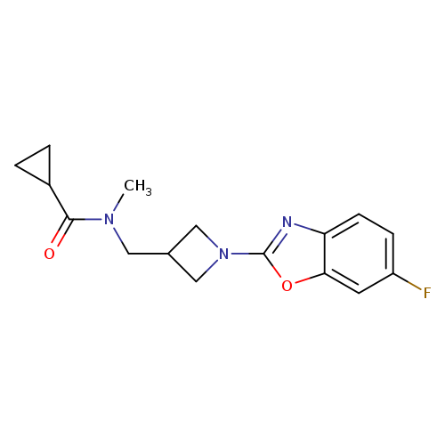 N-{[1-(6-fluoro-1,3-benzoxazol-2-yl)azetidin-3-yl]methyl}-N-methylcyclopropanecarboxamide